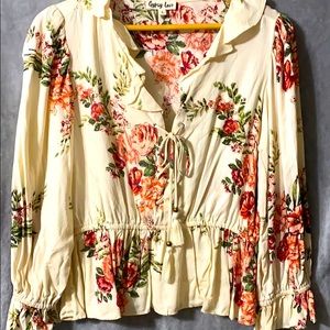 Floral Top with bow